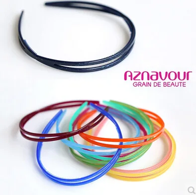 

Aznavour Genuine Product Versitile Fashion Star Favorite Candy-Colored Double-Line Double-Stranded Cross Hair Bands