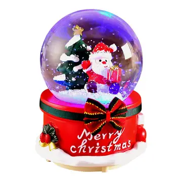 

Snow Globes Musical with Dancing Snowflakes Handmade Water Ball Crafts for Thanksgiving Birthday Christmas New Year