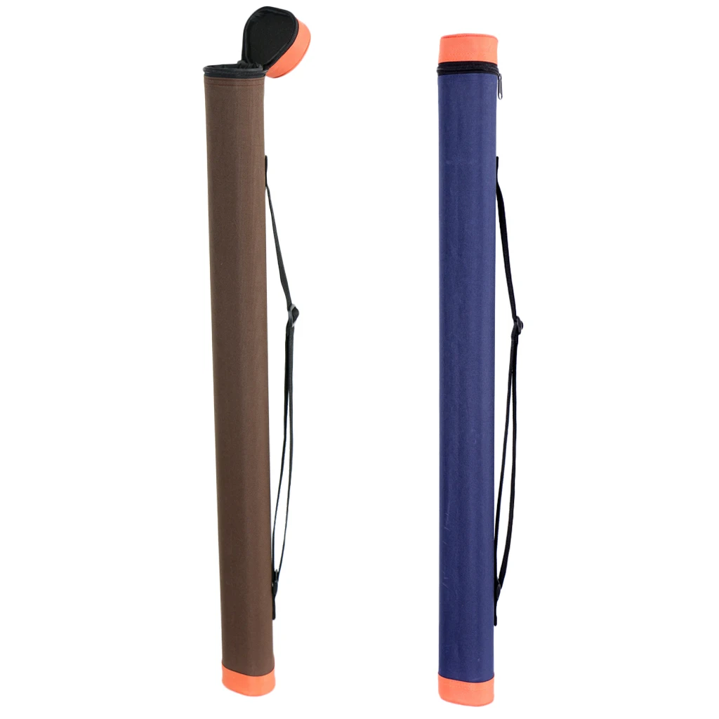 Fly Fishing Rod Tube Triangle Rod Tube Storage Case Holder with Carry Strap