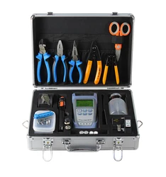 Kit d'outils FTTH, boîte à outils d'épissure avec couperet à Fiber et compteur de puissance VFL Stripper 