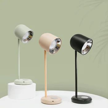 

Nordic Style LED Desk Lamp Charging Touch Dimmable Bedroom Bedside Lamp Desktop No Strobe Reading Eye Protection USB Night Light