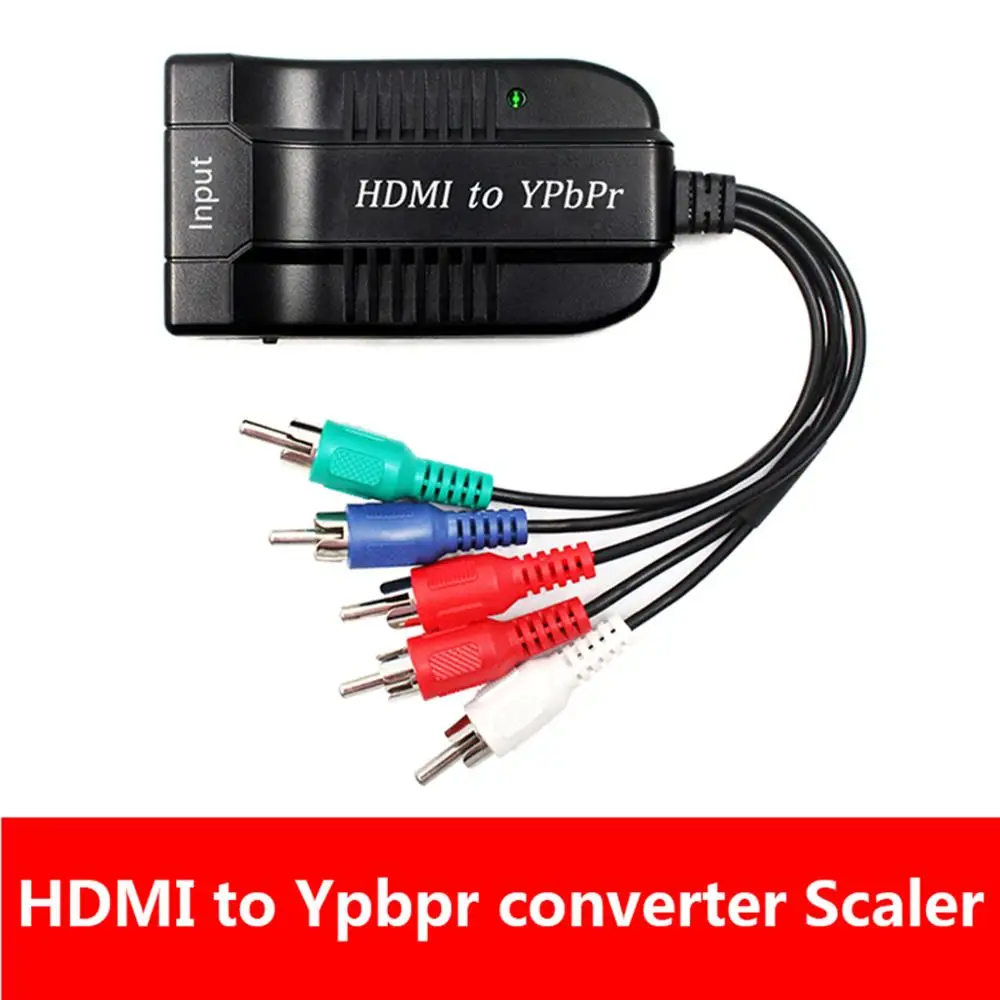 Hdmi para Rca Ypbpr Conversor de Componentes Hdmi Vídeo para Componente Conversor de Áudio e Vídeo Adaptador para Ps2