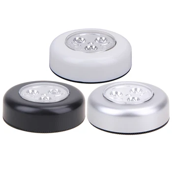 

3LED Touch Light Push Lamp Night Light Energy Saving Lamp Battery Powered Stick Tap Touch Lamp Light Wall Kitchen Closet Light