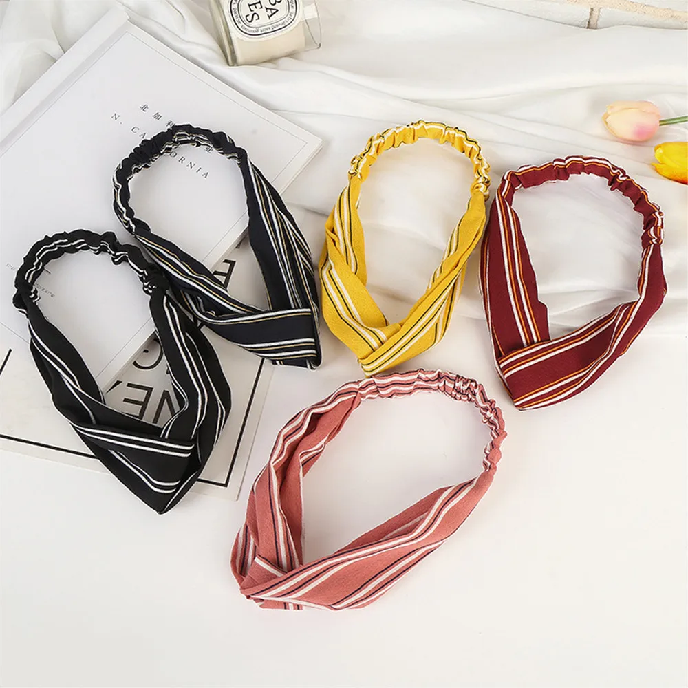 Повязка на голову женская шифоновая в Корейском стиле элегантная эластичная