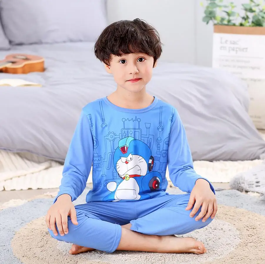 style 34 С фабрики осень-зима детей Комплекты детской одежды для девочек, одежда для сна с длинными рукавами для маленьких девочек, ночная рубашка с мультяшным принтом пижамный комплект - Цвет: style 34