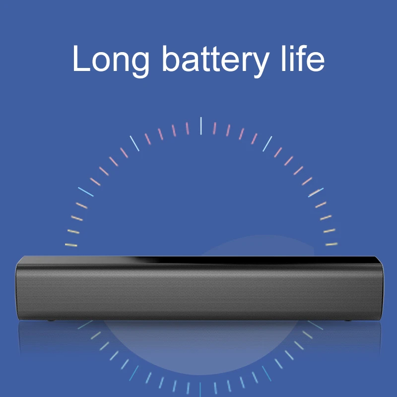 Portable 10W Soundbar Wireless Bluetooth Stereo Speaker with Remote Control for Home Theater /TV/PC/Phones/Tablets