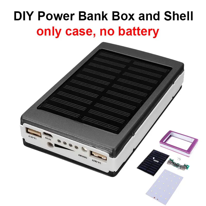 PortableDIY5x18650PowerbankCasePowerBank18650SolarPowerBank
