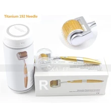 Одобренный CE титановый ролик для кожи 192 иглы для ухода за лицом лечение выпадения волос микро иглы домашнего использования