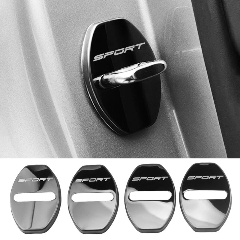 4pcsStainlessSteelCarDoorLockCoverForVolkswagenVWTiguanPolo