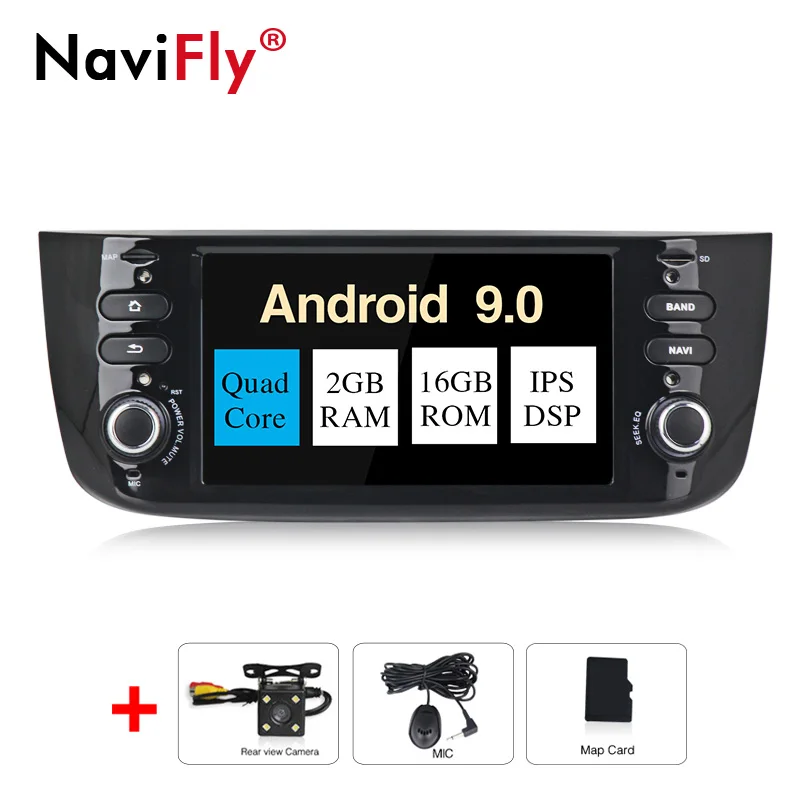 NaviFly DSP 4 Гб+ 64 Гб 6," Android 9 автомобиль радио плеер gps Wi-Fi Canbus для FIAT Punto 199 310/Linea 323 2012 2013 - Color: 2GB-16GB-Camera