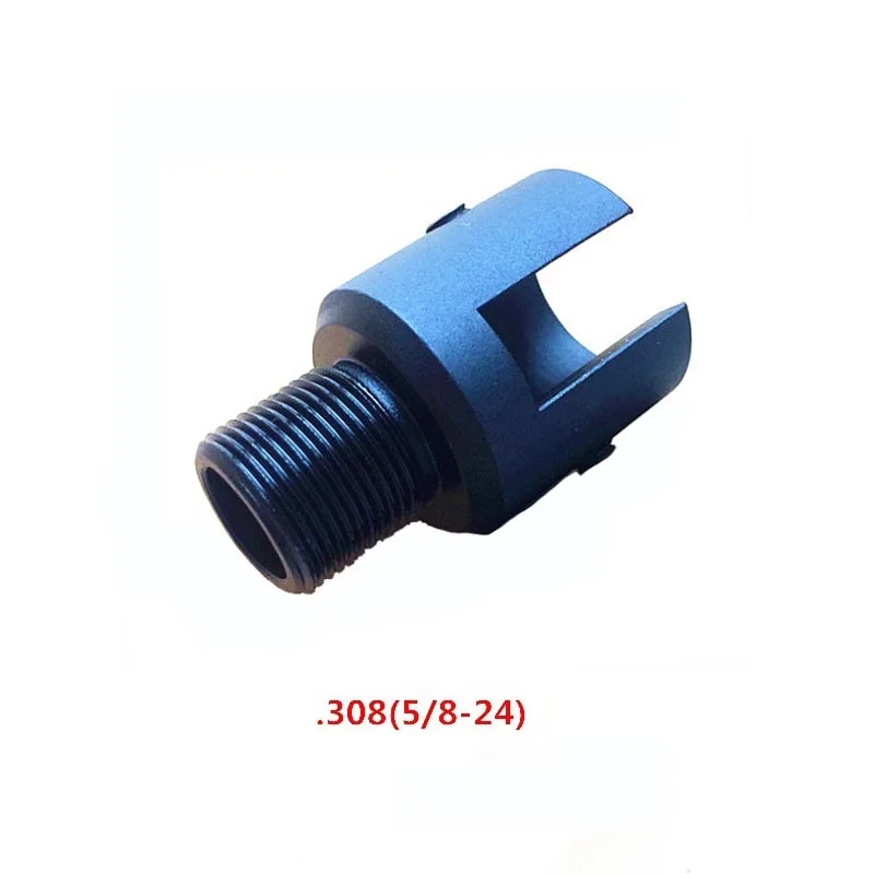 .308 Цилиндрический торцевой Резьбовой Адаптер. 223(1/2-28). 308(5/8-24) для резьбового адаптера Ruger 10/22 с накатанной стальной резьбой протектор VI05084 - Цвет: .308
