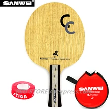 SANWEI CC lame de ping-pong 5 bois + 2 carbone OFF + + entraînement sans boîte raquette de ping-pong batte paddle tenis de mesa(China)