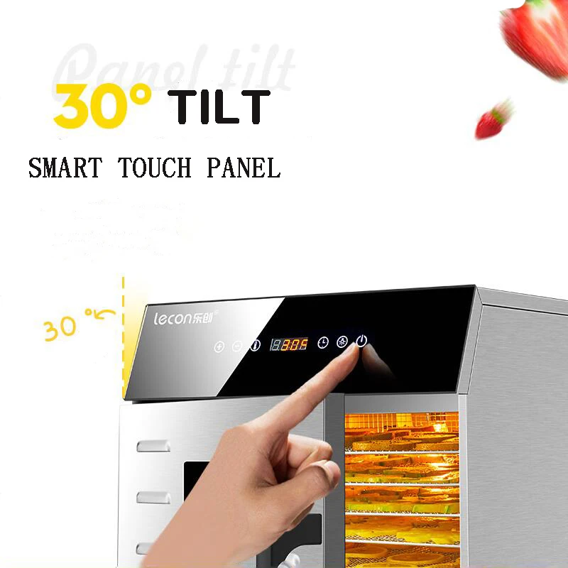 Food Dehydrator Dryer Dried Fruit Machine Household and Commercial Smart Touch 8-layer Capacity Food Dehydrator Dryer Dried Fruit Machine Household and Commercial Smart Touch 8-layer Capacity