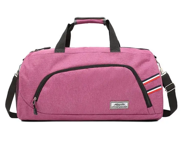 Hoge Kwaliteit Nieuwe Populaire Canvas Sport Sporttas Reizen Draagbare Handtas Sporttas Voor Mannen Vrouwen fitness Free Verze - Цвет: Розовый