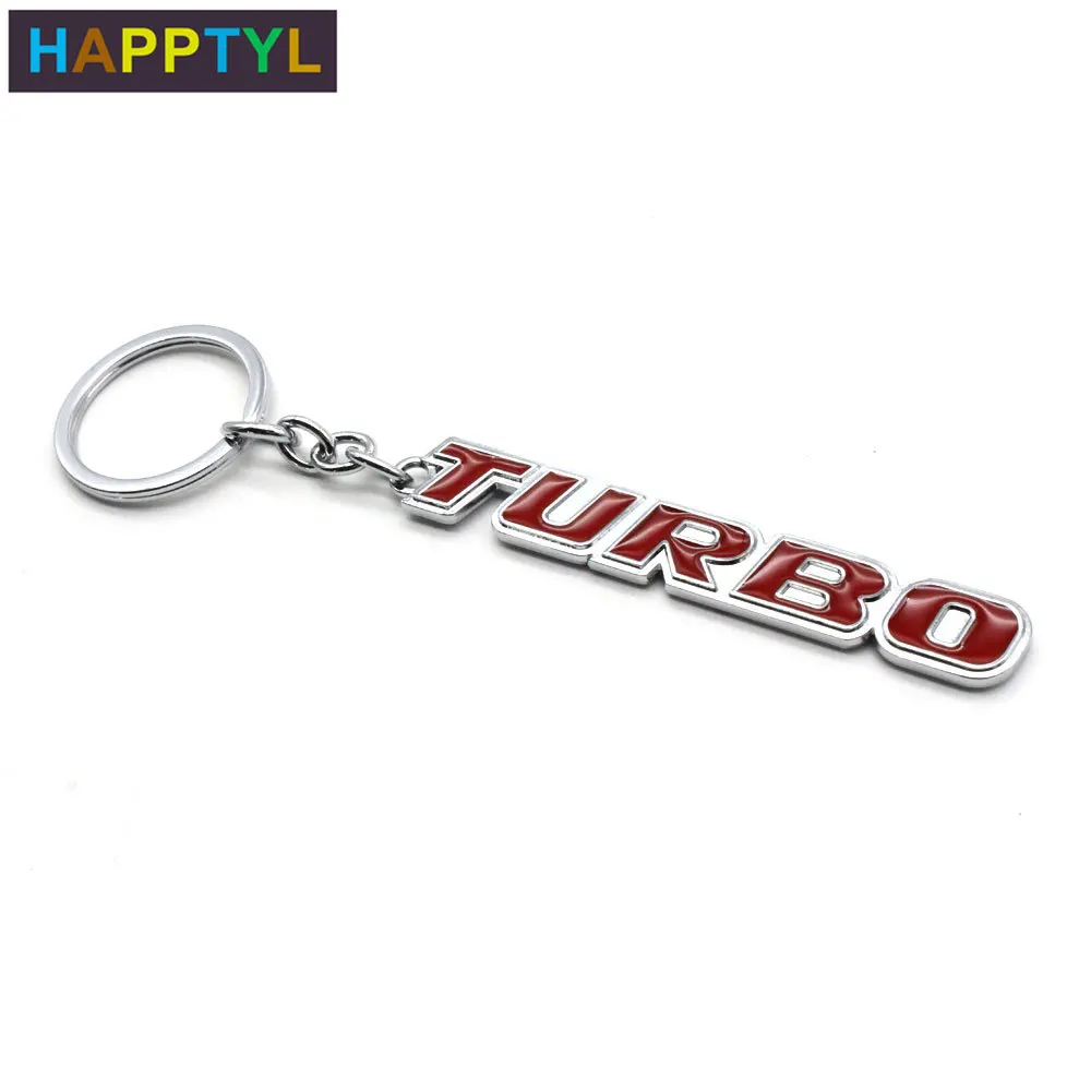 HAPPTYL 1 шт. модный турбо автомобильный брелок с металлическим логотипом для ключей