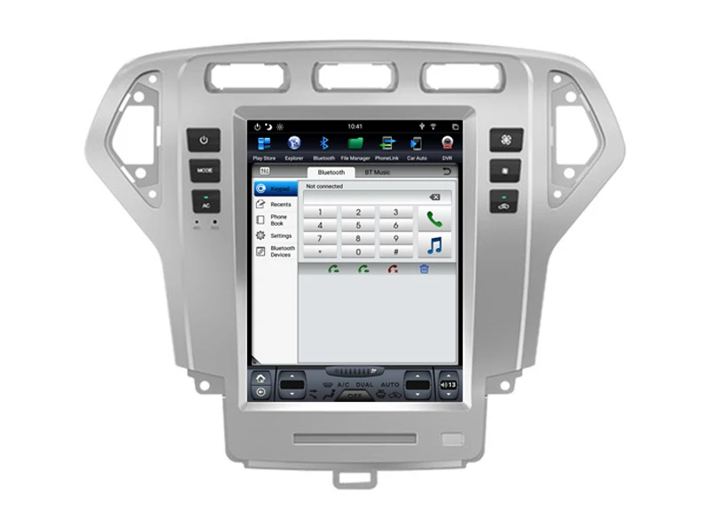 10," вертикальный экран радио плеер для Ford Mondeo 2007-2010 серебро gps bluetooth навигация шесть ядер Android 8,1 Автомобильный мультимедийный
