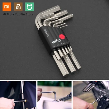 

Original Xiaomi Mijia Whia 9-pieces Set Allen Wrench Stainless Steel Tool Hand Screwdriver Multiple Sizes Multifunction Repair