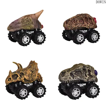 

4style Children's Day Gift Toy Dinosaur Model Mini Toy Car Back Of The Car Gift Truck