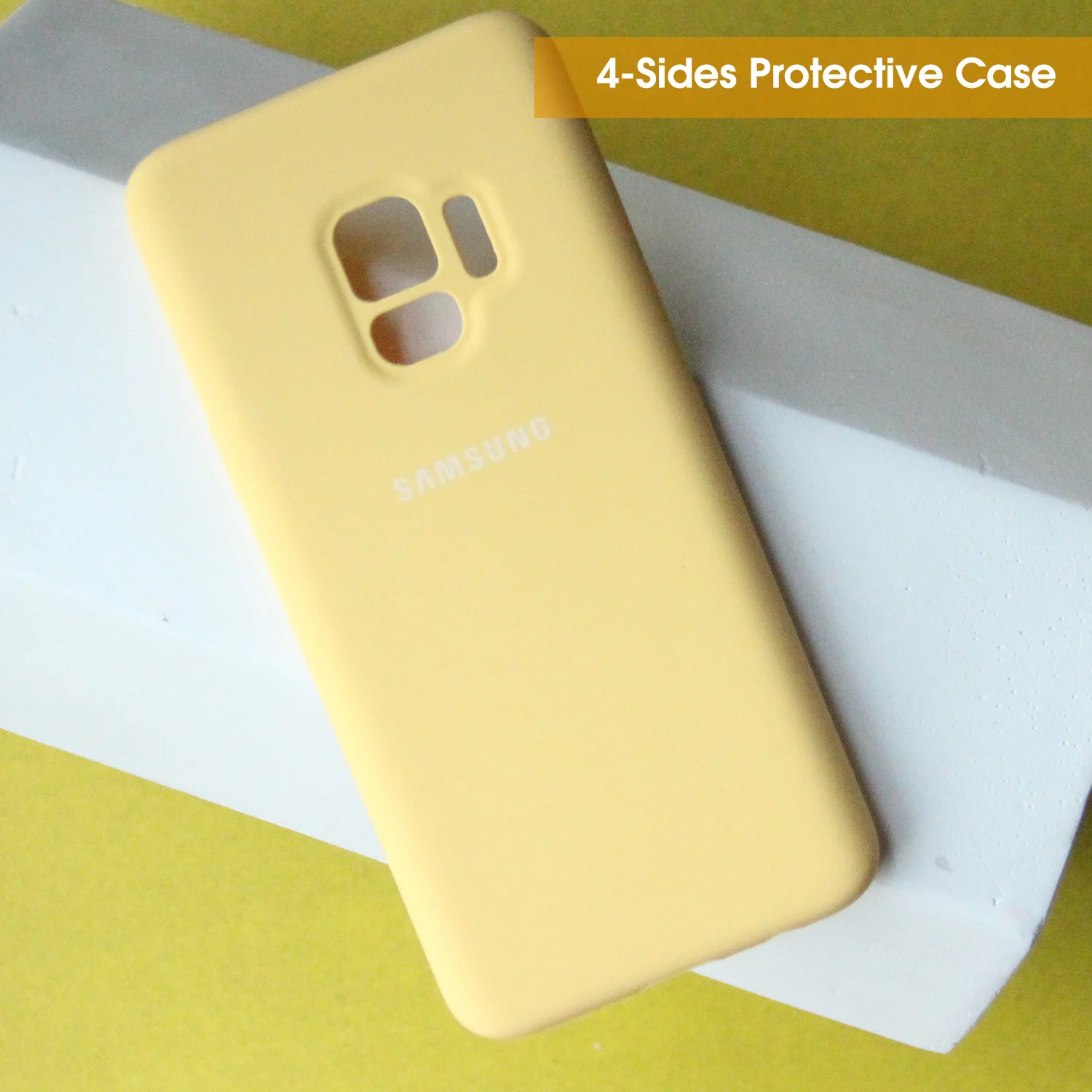 Yellow Чехол для samsung Galaxy S9 S9 Plus из жидкого силикона с открытым дном для Galaxy S9 S9Plus защитный противоударный чехол для задней панели G960 G965 - Цвет: Yellow