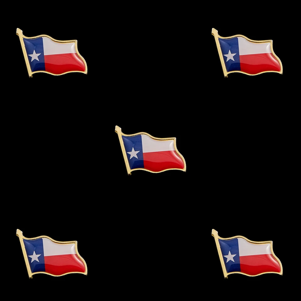 5PCS Texas State Of USA Flag Lapel Pin Metal National Waving Badge Lapel Pin Suit&Travel Bags Accessories 5PCS Texas State Of USA Flag Lapel Pin Metal National Waving Badge Lapel Pin Suit&Travel Bags Accessories