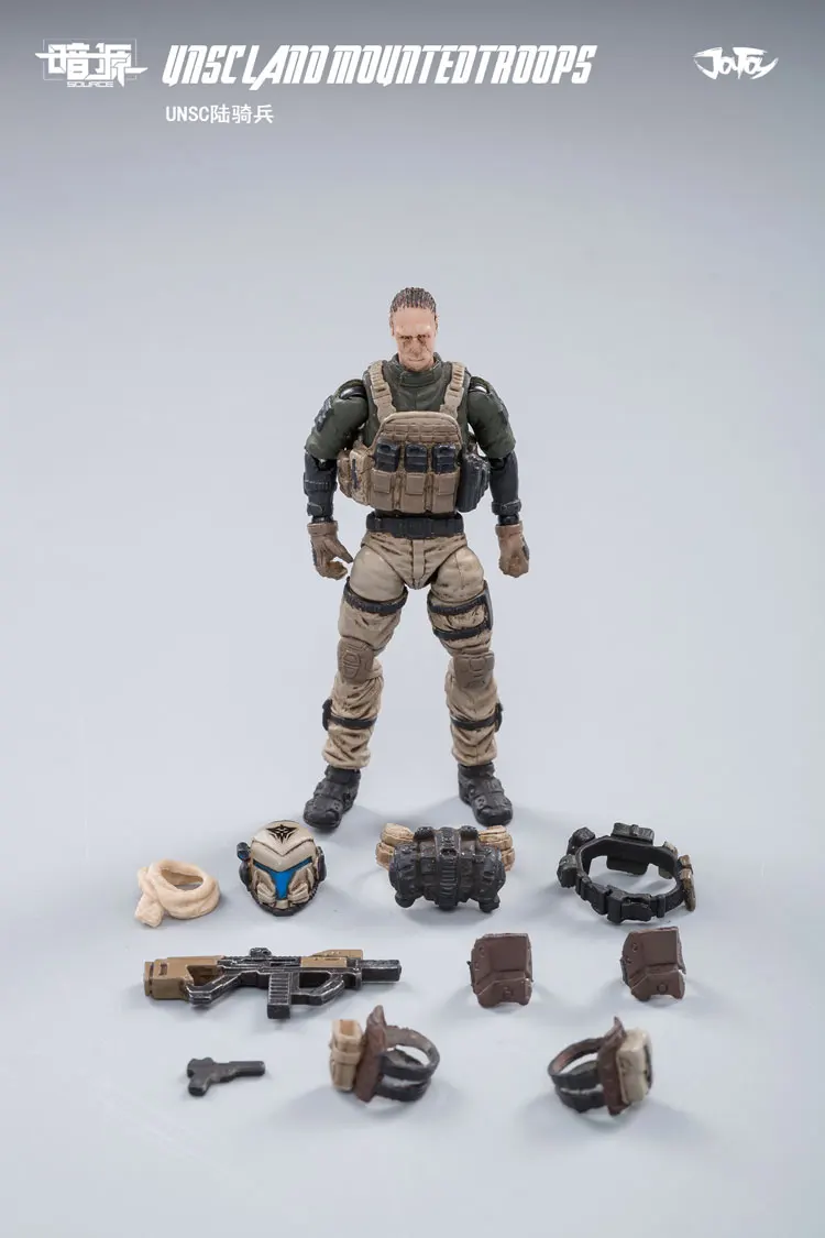 JOYTOY 1:25 фигурка солдата UNSC Land кавалерия фигурка Военная Модель Коллекция игрушек подарок - Цвет: RD12501UNSC-E