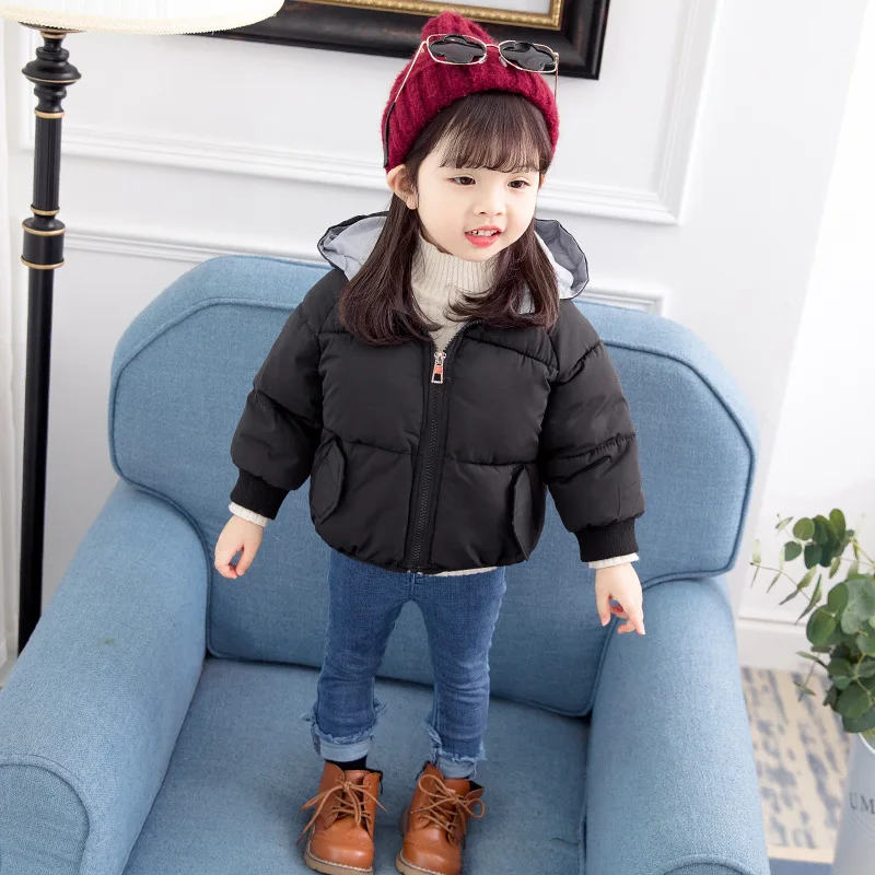 

2018 Winter Korean-style Children Baby Girls Coat Cotton-padded Clothes Cotton Coat Nursing Warm Coat 1564