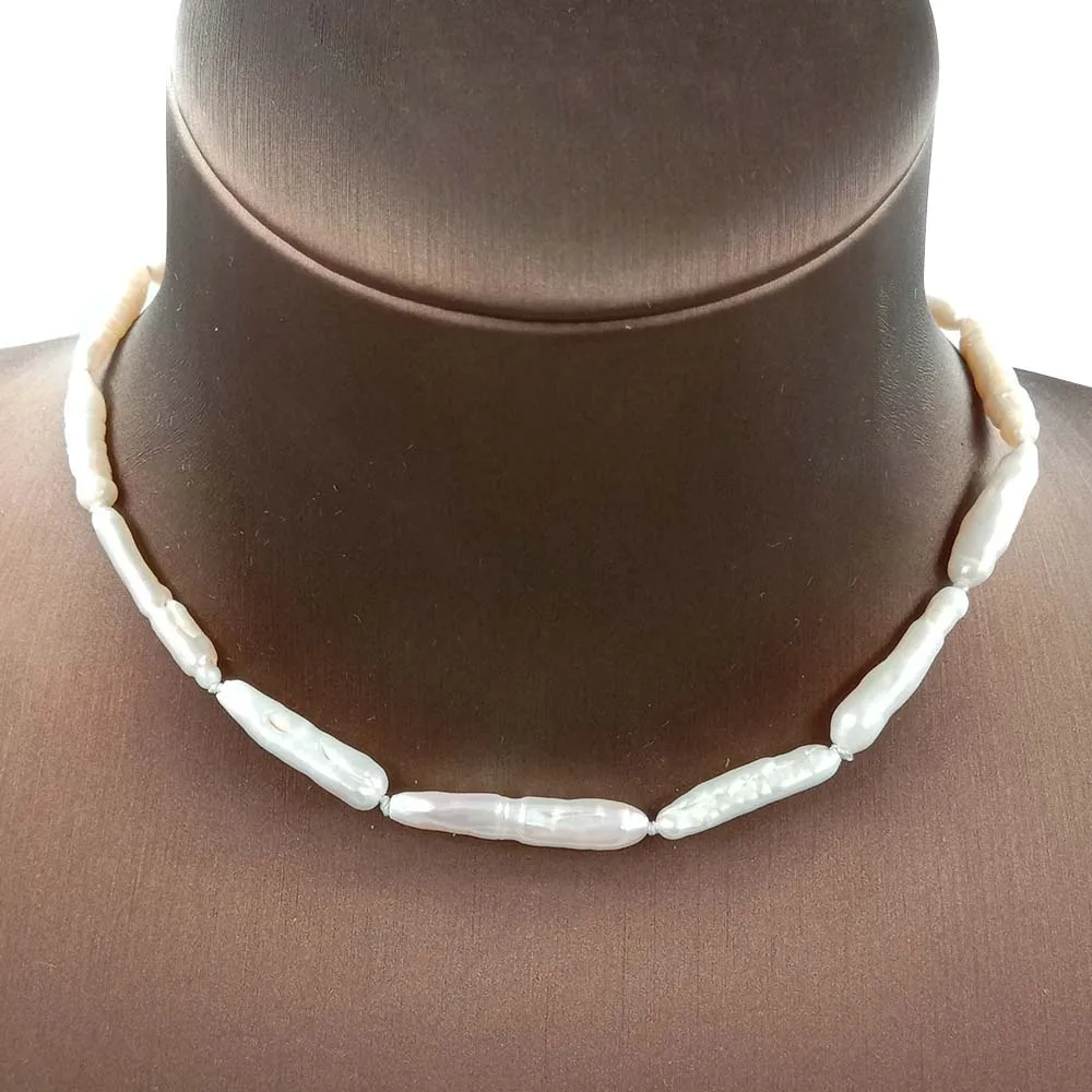 30 см BIWA жемчужное ожерелье, натуральный пресноводный жемчуг NECKLACE-15-30MM мини BIWA барокко Жемчуг