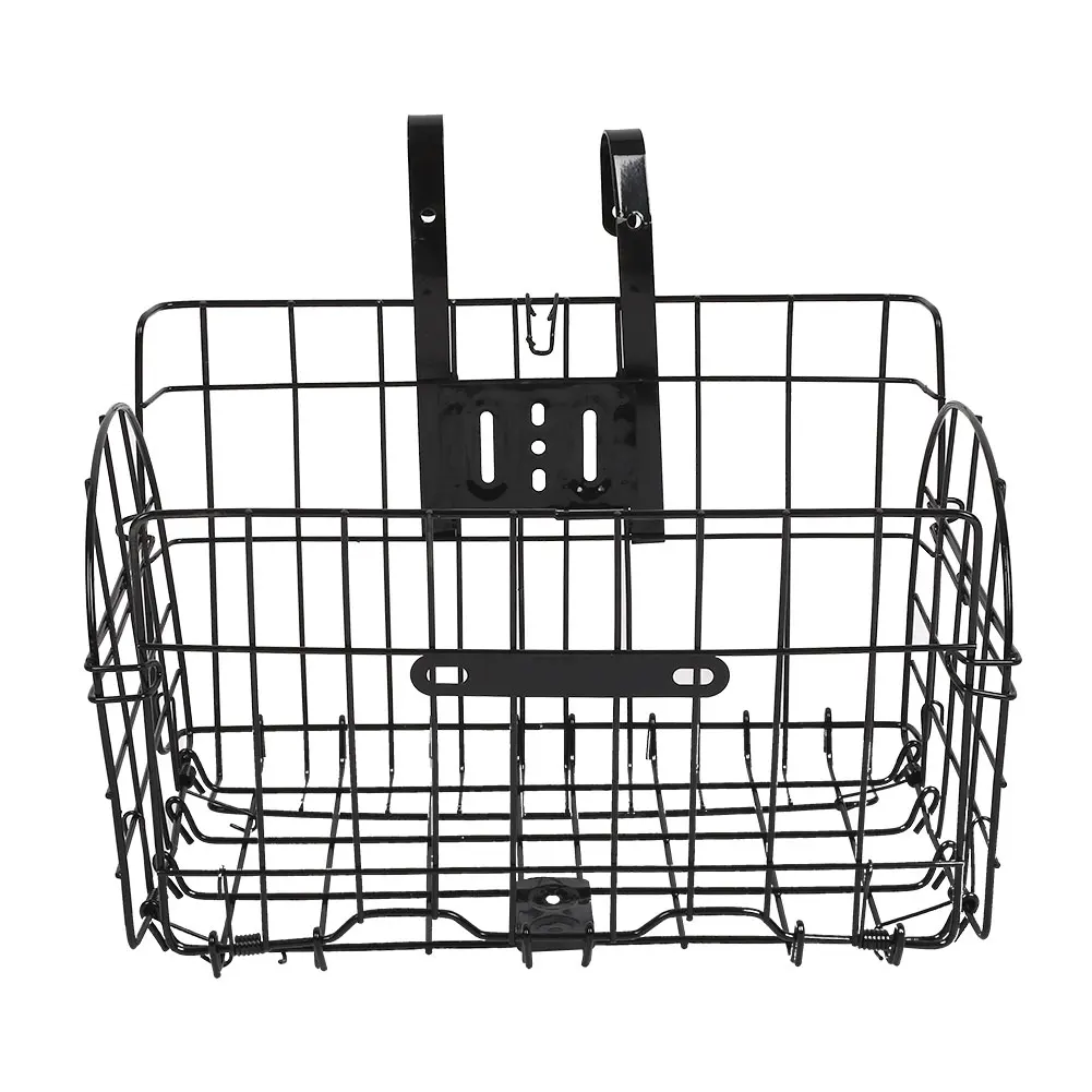 Bicycle Basket Cycle Baggage Bag Bike Iron Foldable Rear Front Handlebar Cycling Cycling Bar