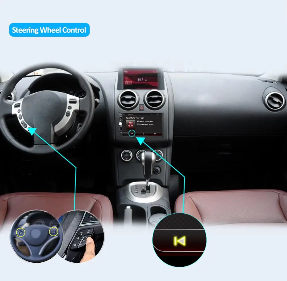 Flash Deal Octa Core car dvd 2 Din Android 9.0 For NISSAN QASHQAI Tiida Car Audio Stereo Radio GPS TV 3G WiFi dvd automotivo Universal SWC 5