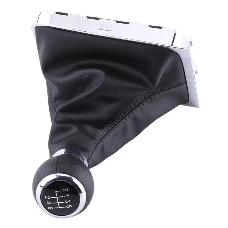 Car 6-Speed Shift Button Dust Cover Shift Lever Kit For Volkswagen Passat B6 2006-2012