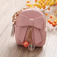 Pink 1 шт., Модный маленький кошелек с кисточками, корейский милый мини кошелек для монет, студенческий женский Одноцветный кошелек из искусственной кожи на молнии для монет, 4 цвета - Цвет: Pink