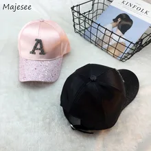 Женская кепка с буквенным принтом, простая, Kawaii, подходит ко всему, Женская Бейсболка, на каждый день, солнцезащитный козырек, регулируемая, розовая, для девушек, студенток, для женщин