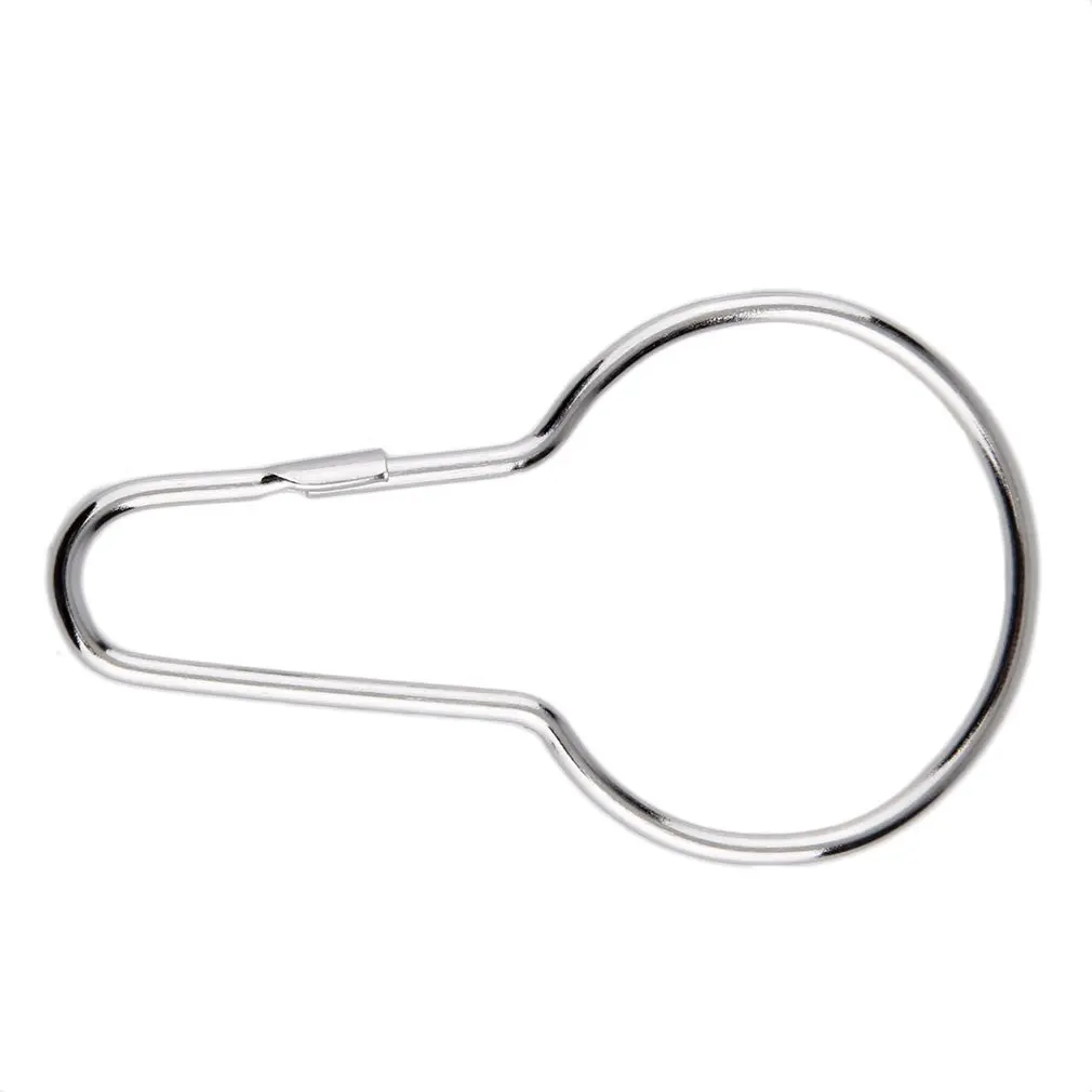 12pcs Shower Bath Bathroom Curtain Rings Clip Easy Glide Hooks Chrome Plated Popular