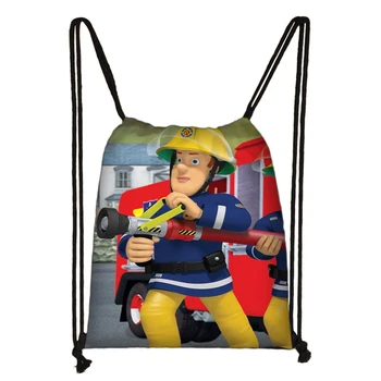 

Custom Fireman Drawstring Bag Cute Daypack Kids Satchel Casual Backpack Teenager Storage Bag Women Men 32x38cm*200616-14