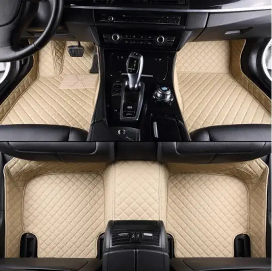 New Car Accessories Styling Custom Foot Mats 3D Luxury Leather Car Floor Mats For Toyota Fortuner 5 Seats