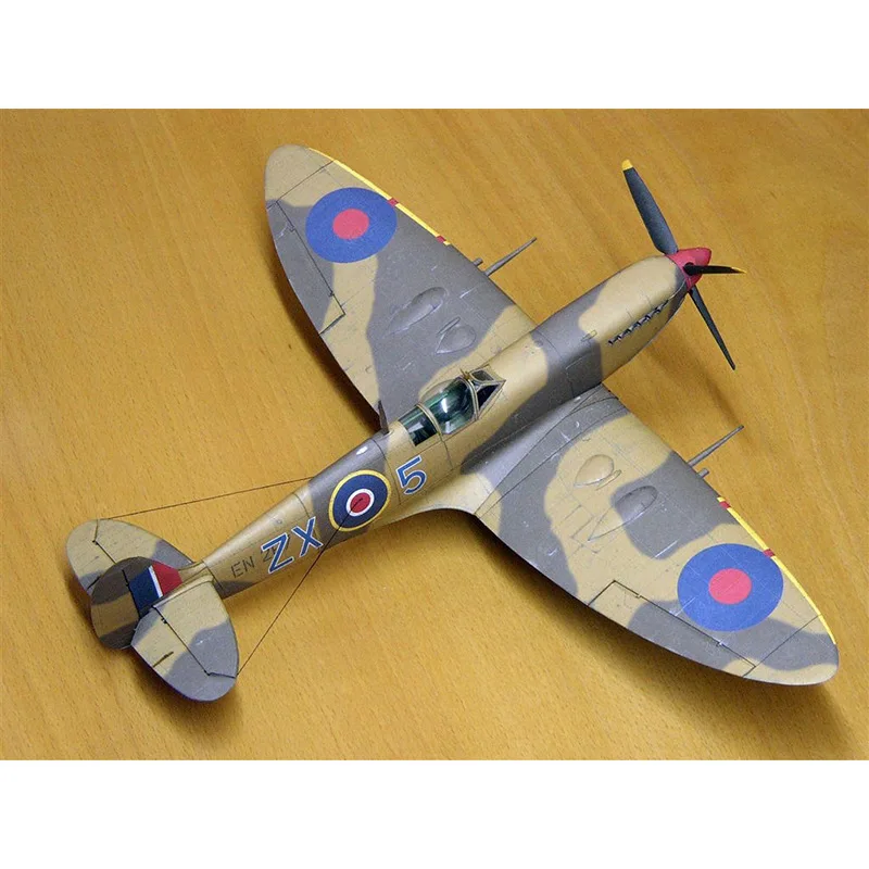 34*28 см Spitfire Fighter Второй мировой войны самолет DIY 3D бумажная карточка модель Конструкторы строительные игрушки Военная Модель 1:33