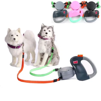 

Double Dog Leash Automatic Walking Running Training ABS Roulette Leashes For Pet Webbing For Chihuahua Yorkie Teddy Bulldog 3M