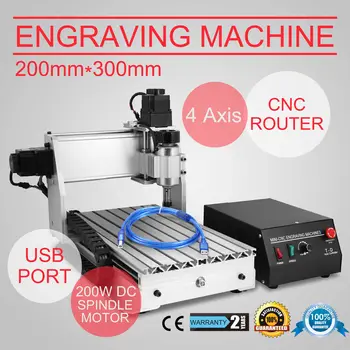 

Multifunctional high-precision engraving machine 4AXIS cnc 3020 router desktop 200W 3D