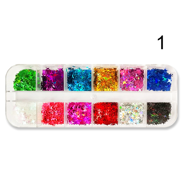 Grid/Set  Nail Art 3D Flakes iridescent Nail Sequins Sparkly 3D Thin Butterfly Flakes Polish Decor For Nail Art Accessories
