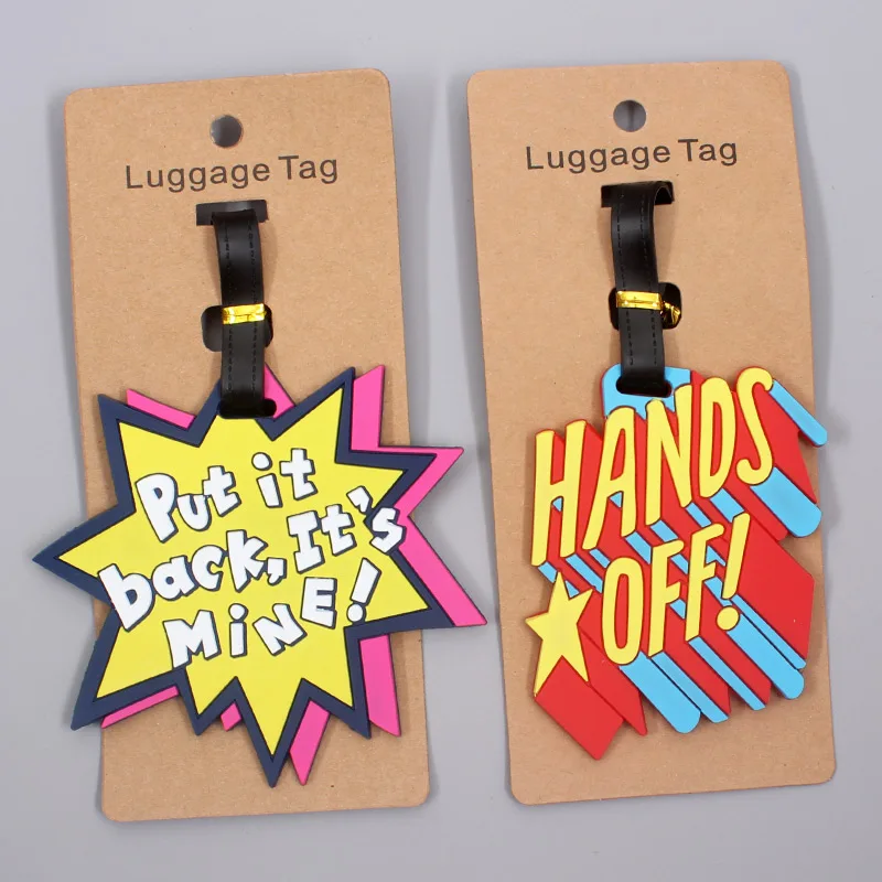 Travel Accessories βHands OffβLuggage Travel Tag Silica Gel Suitcase ID Addres Holder Baggage Boarding Tag Portable Label