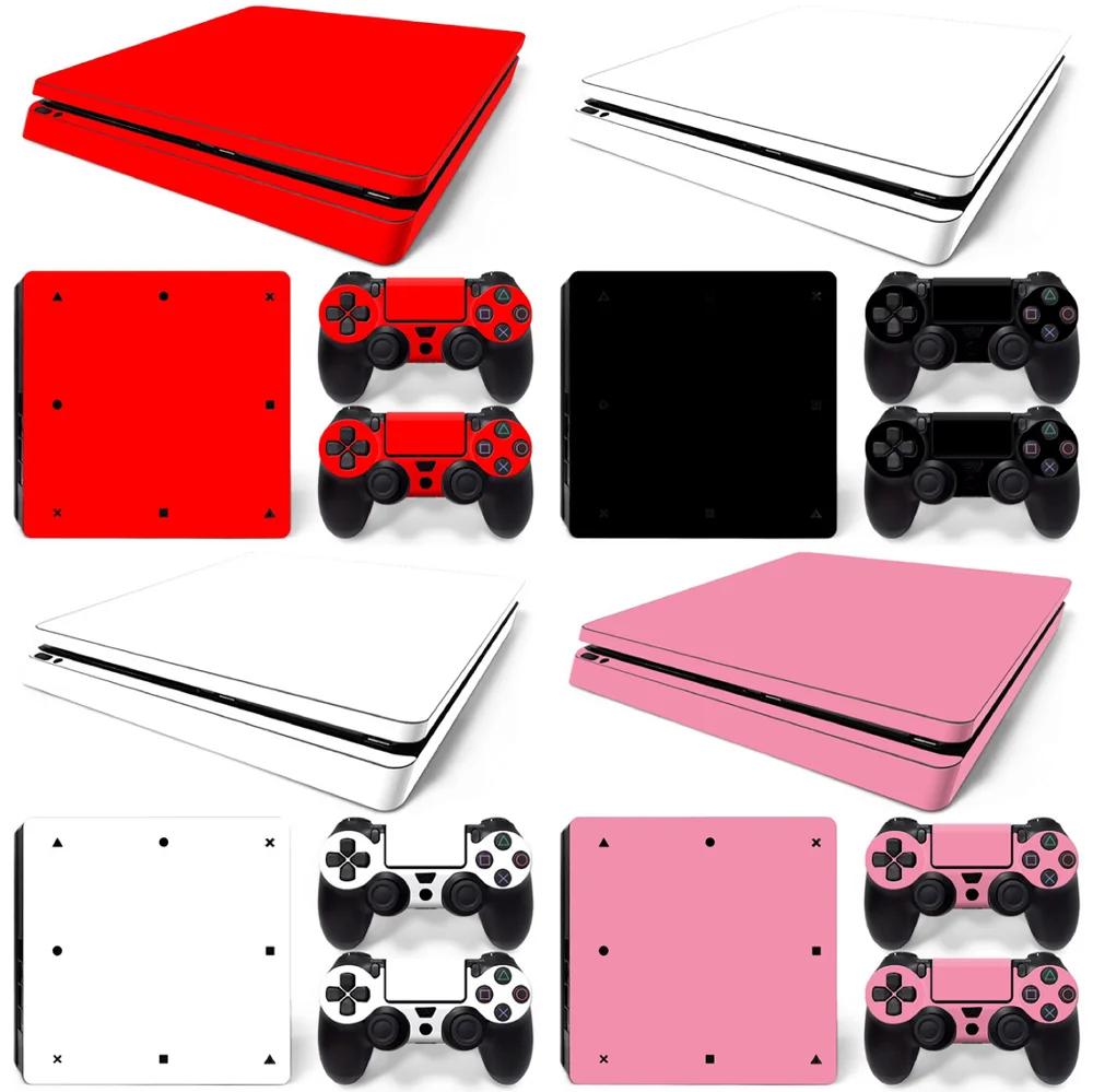 Однотонные Стикеры для консоли PS4 slim и контроллеров виниловые ps4 | Электроника