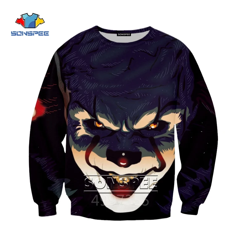 SONSPEE Stephen King's It nightster Harajuku/футболка с 3d принтом для мальчиков и девочек-подростков/толстовка/толстовки/шорты Детская одежда X219
