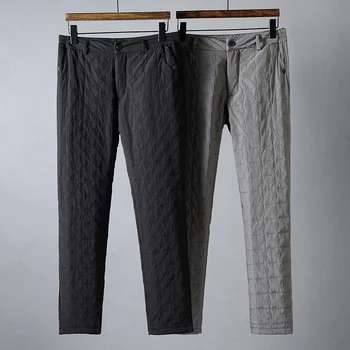 

JSBD high-end outdoor windproof and waterproof quilted quilting quilted winter men wear straight down trousers for warmth