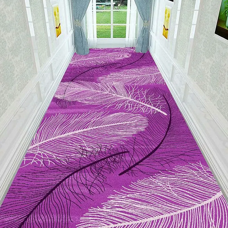 Креативные 3D Перьевые коврики для прихожей, Длинные гостиничные коридоры, коврики для гостиной, спальни, свадебные коврики, кухонные домашние коврики - Цвет: 1