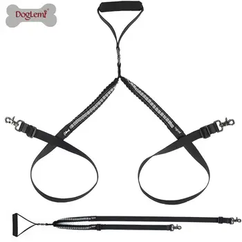 

Adjustable Double Dog Leash Soft Handle Pet Leash No Tangle Dual Splitter Lead For Walking 2 Dogs