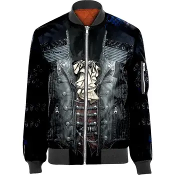 

music rock metal vampire biker 3D Men's bomber jackets Hoodie Men Women New Fashion Zipper Hooded Long Sleeve Pullover Style