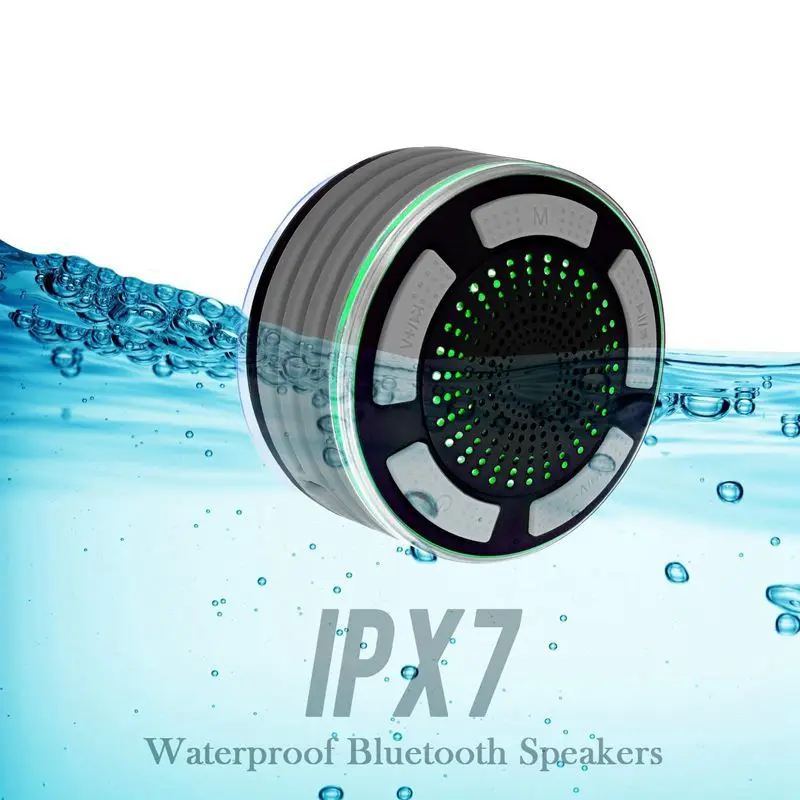 Bluetooth динамик s, IPX7 портативный беспроводной водонепроницаемый динамик с fm-радио и светодиодный подсветка настроения, супер бас и HD звук для S#5