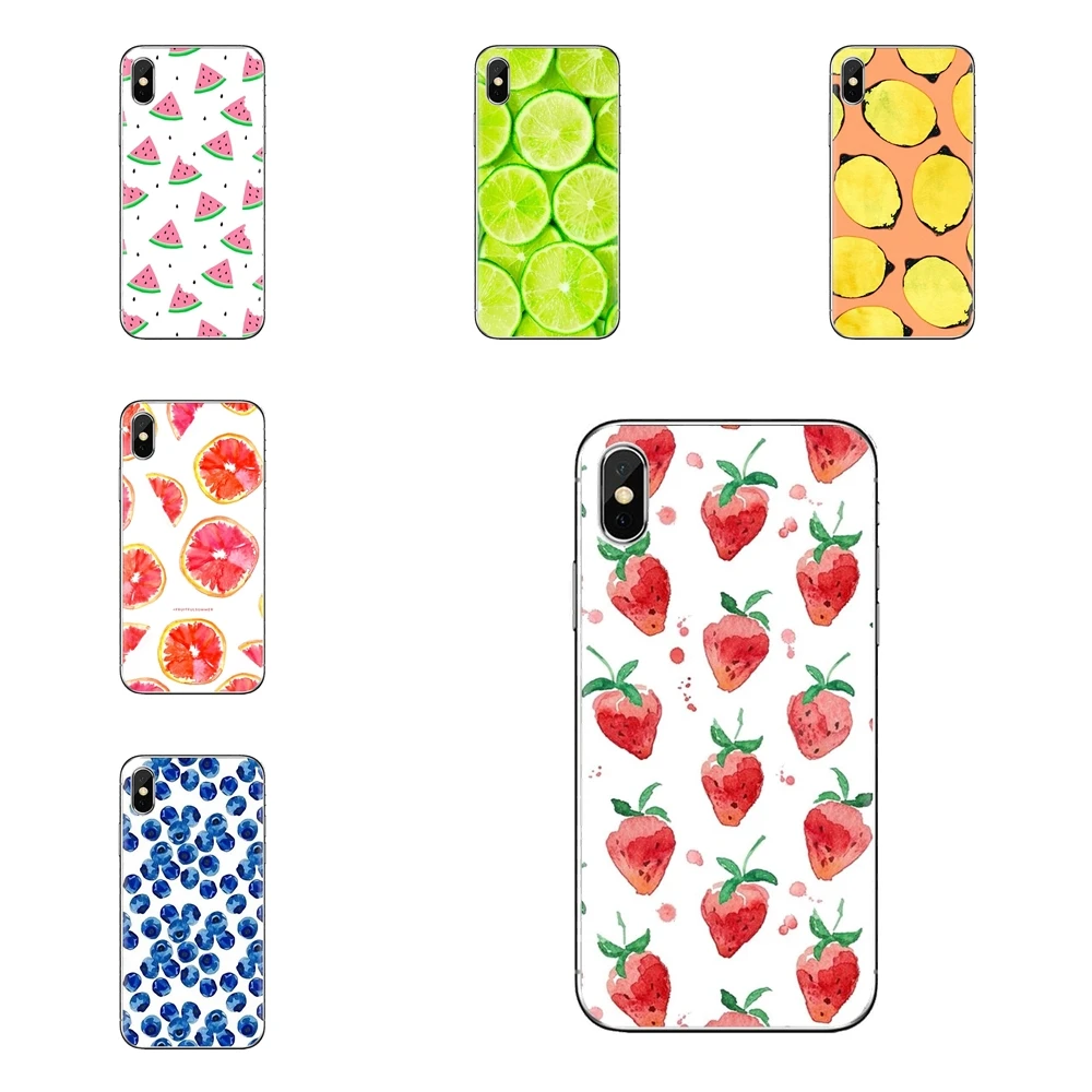 Фрукты Вишня киви арбуз для iPhone XS Max XR X 4 4S 5 5S 5C SE 6 6S 7 8 плюс samsung Galaxy J1 J3 J5 J7 A3 A5 чехол