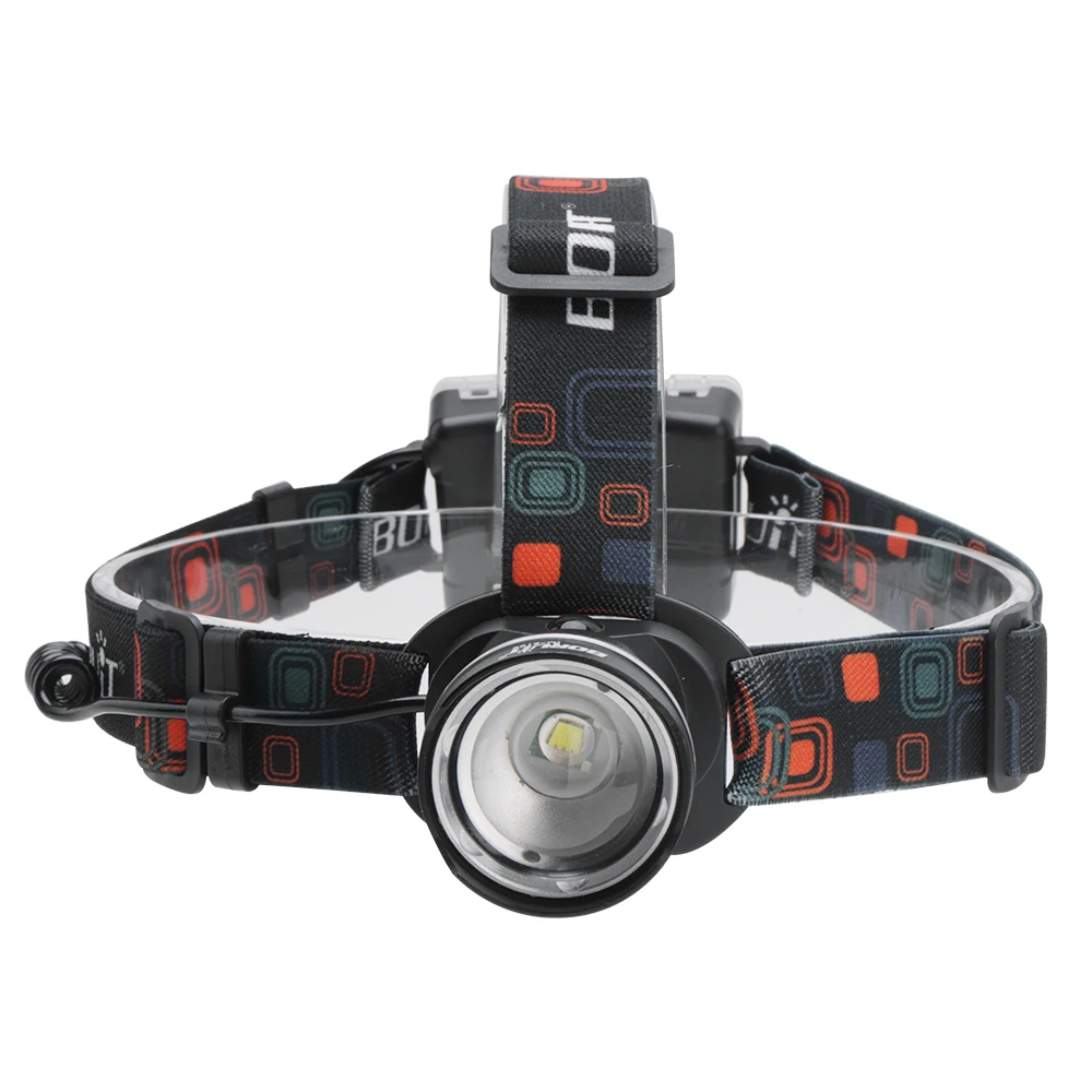 BORUiT RJ-2166 Zoomable LED Headlamp T6 1000LM 3-Mode Headlight AA Battery Head Torch Waterproof Camping Hunting Flashlight | Освещение