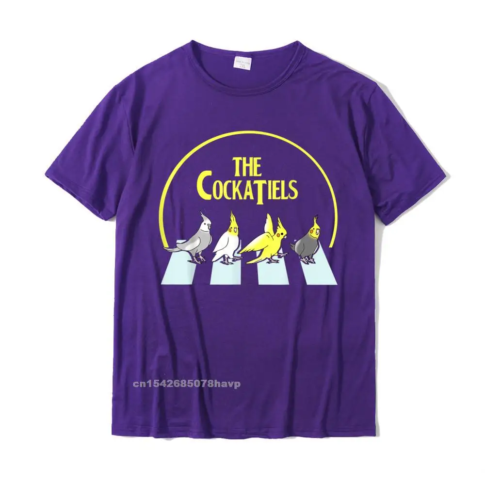 Party T-shirts New Coming Short Sleeve Custom 100% Cotton O-Neck Men Tops & Tees Street Sweatshirts NEW YEAR DAY Birb Memes Bird Band Parrot Doodle Parody The Cockatiels T-Shirt__972. purple